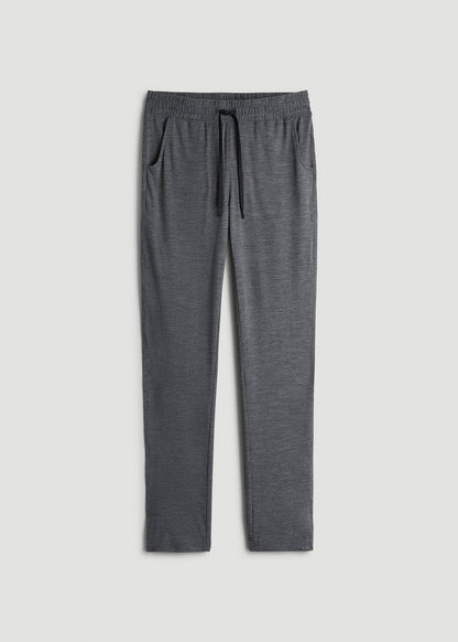 American Tall Men Weekender Stretch Lounge Pants for Tall Men in Charcoal Mix
