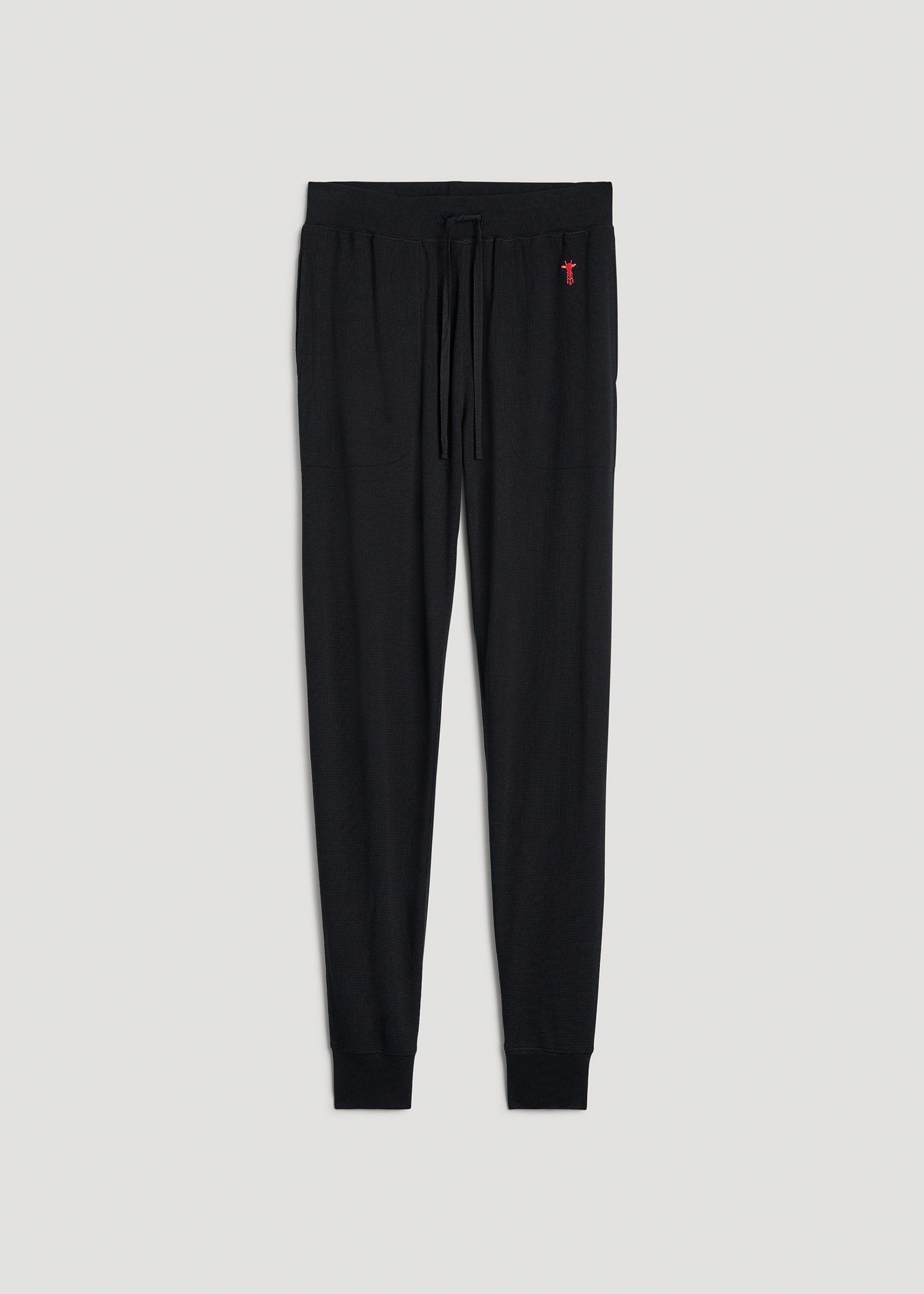 American Tall Men Waffle-Knit Lounge Jogger for Tall Men in Black