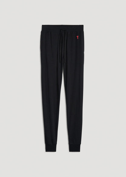 American Tall Men Waffle-Knit Lounge Jogger for Tall Men in Black