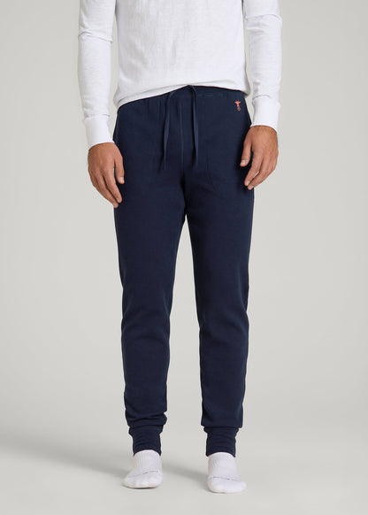 American Tall Men Waffle-Knit Lounge Jogger for Tall Men in Patriot Blue