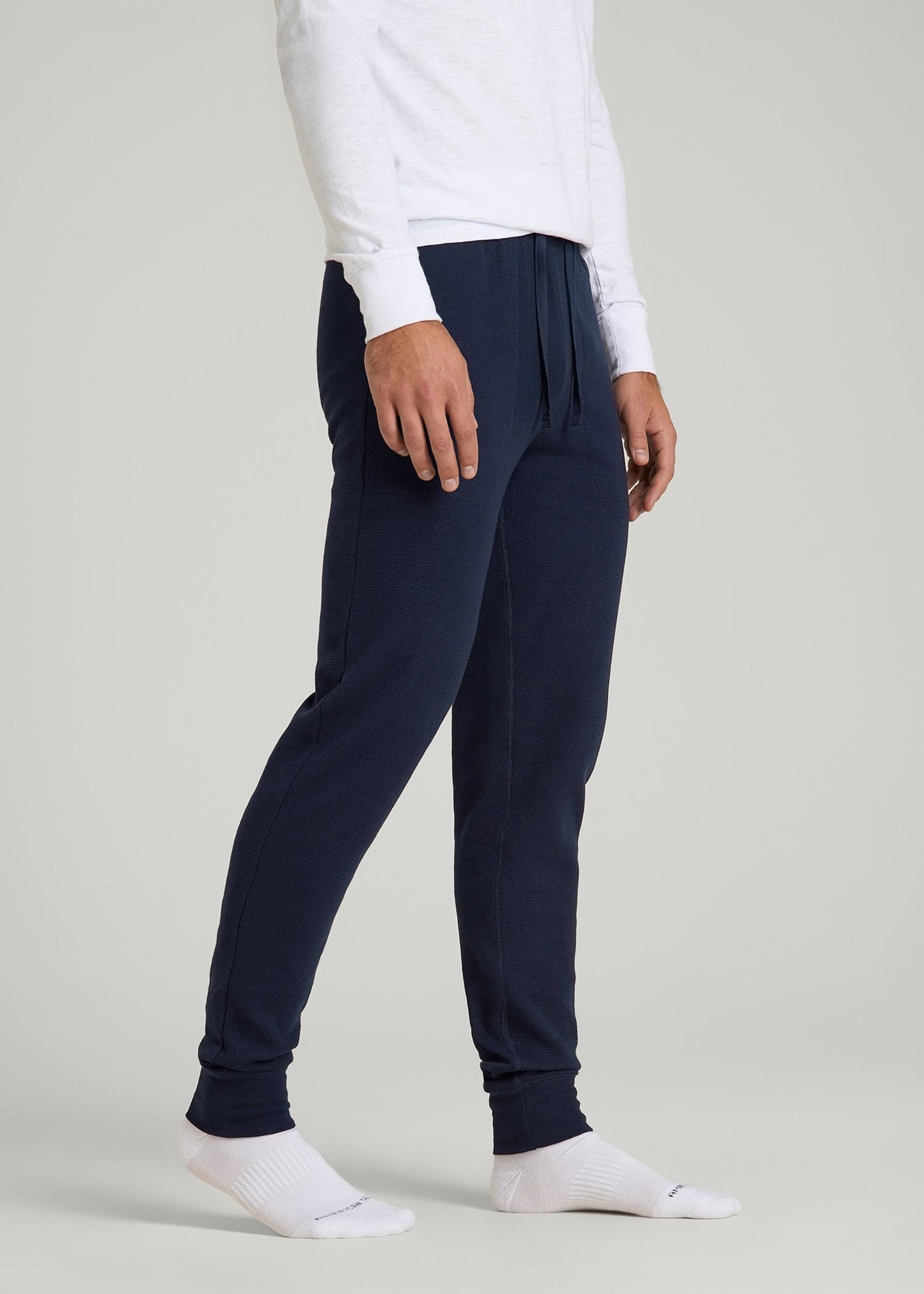 American Tall Men Waffle-Knit Lounge Jogger for Tall Men in Patriot Blue