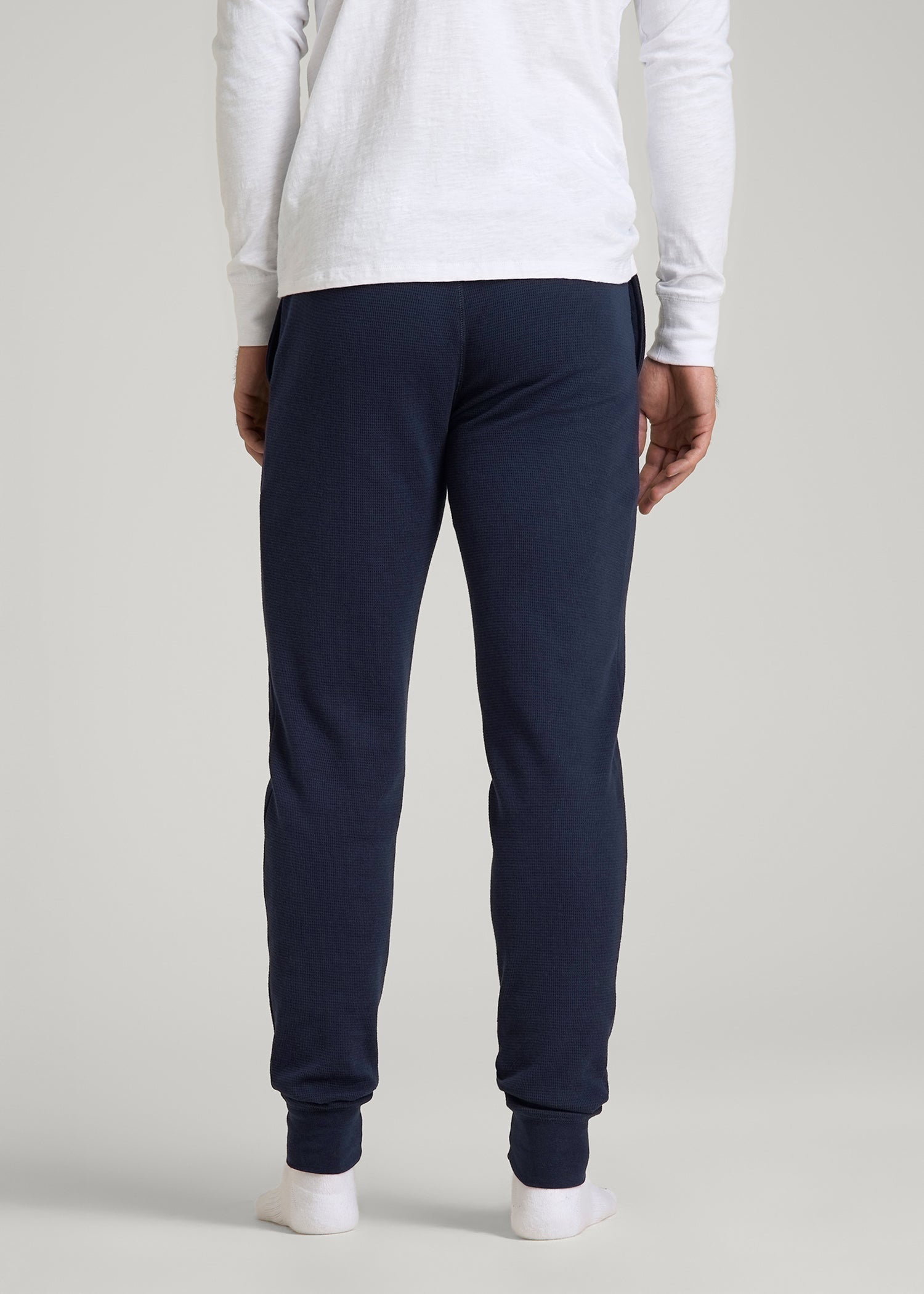 American Tall Men Waffle-Knit Lounge Jogger for Tall Men in Patriot Blue