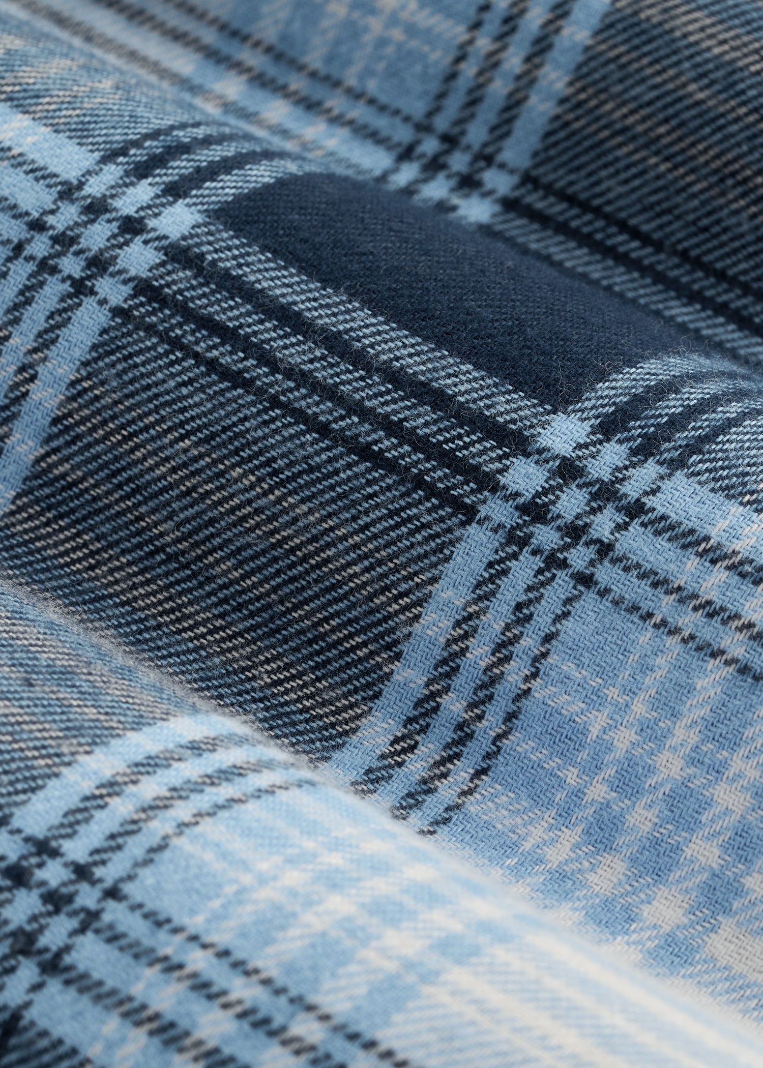 American Tall Men Flannel Pajama Pants for Tall Men in Blue and White Plaid