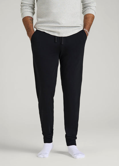American Tall Men Sleep Joggers for Tall Men in Black