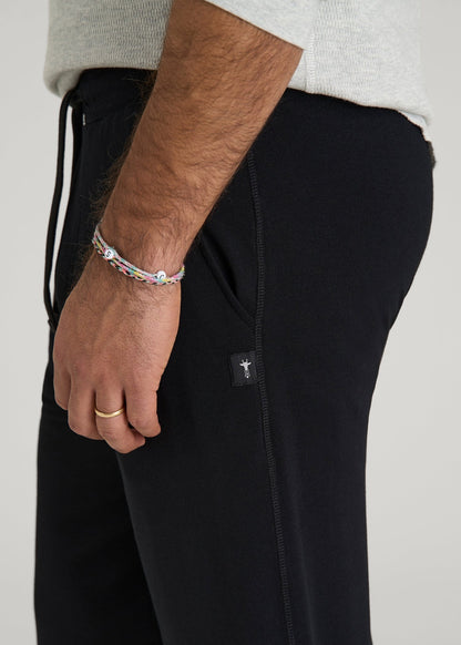 American Tall Men Sleep Joggers for Tall Men in Black