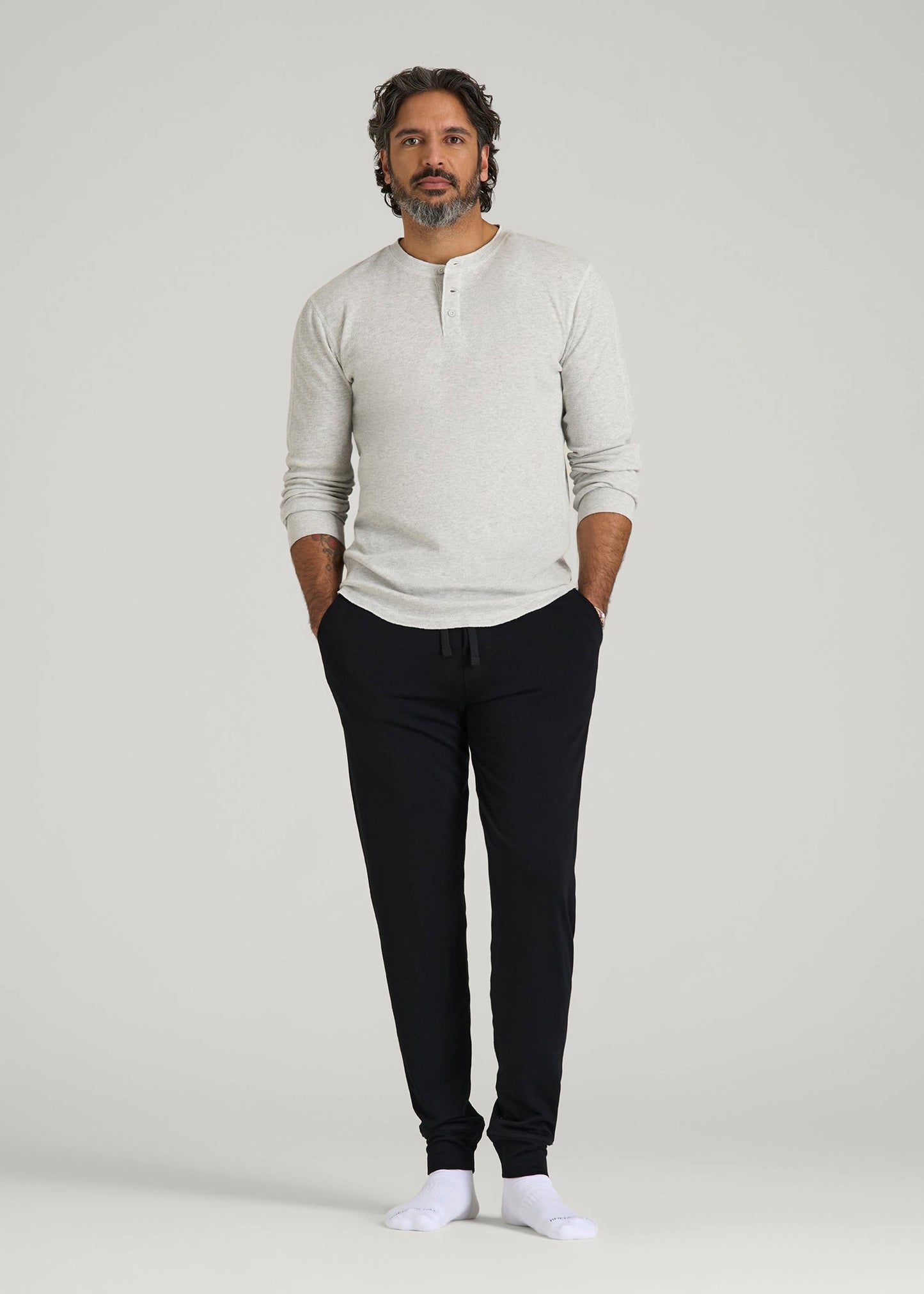 American Tall Men Sleep Joggers for Tall Men in Black
