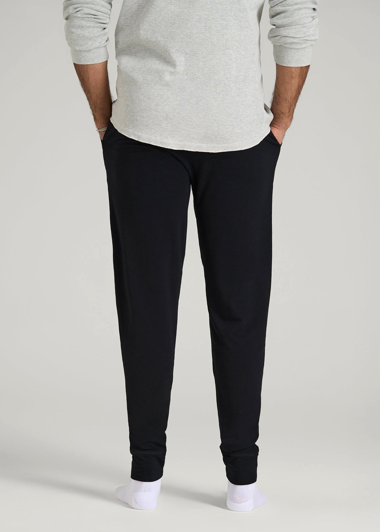 American Tall Men Sleep Joggers for Tall Men in Black