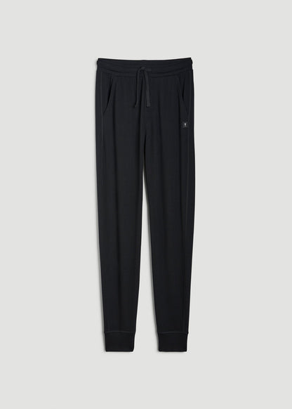 American Tall Men Sleep Joggers for Tall Men in Black