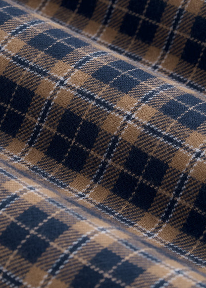 American Tall Men Flannel Pajama Pants for Tall Men in Navy and Woodsmoke Check