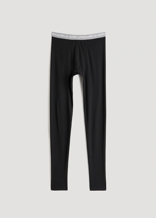 American Tall Men LJ&S Long Thermal Underwear for Tall Men in Black