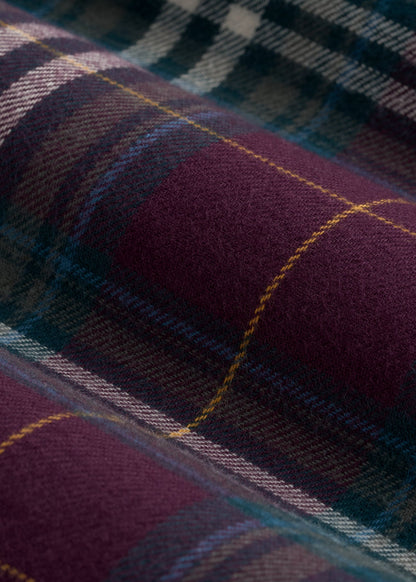 American Tall Men Flannel Pajama Pants for Tall Men in Maroon Plaid