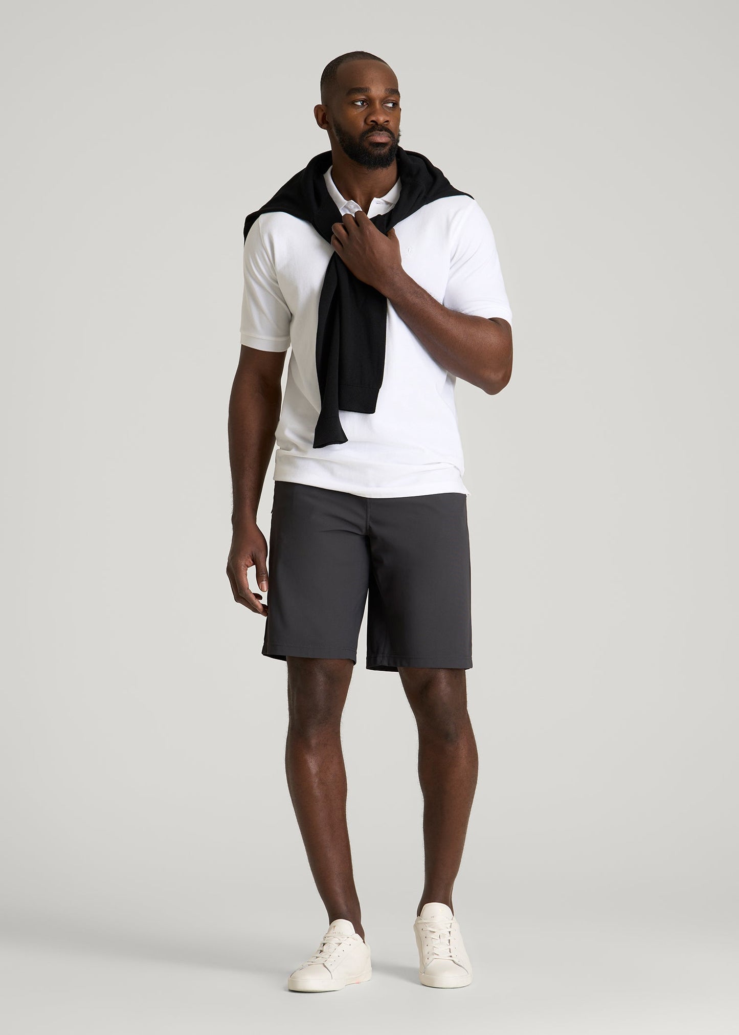 American Tall Men Traveler Chino Short 2.0 for Tall Men in Iron Grey