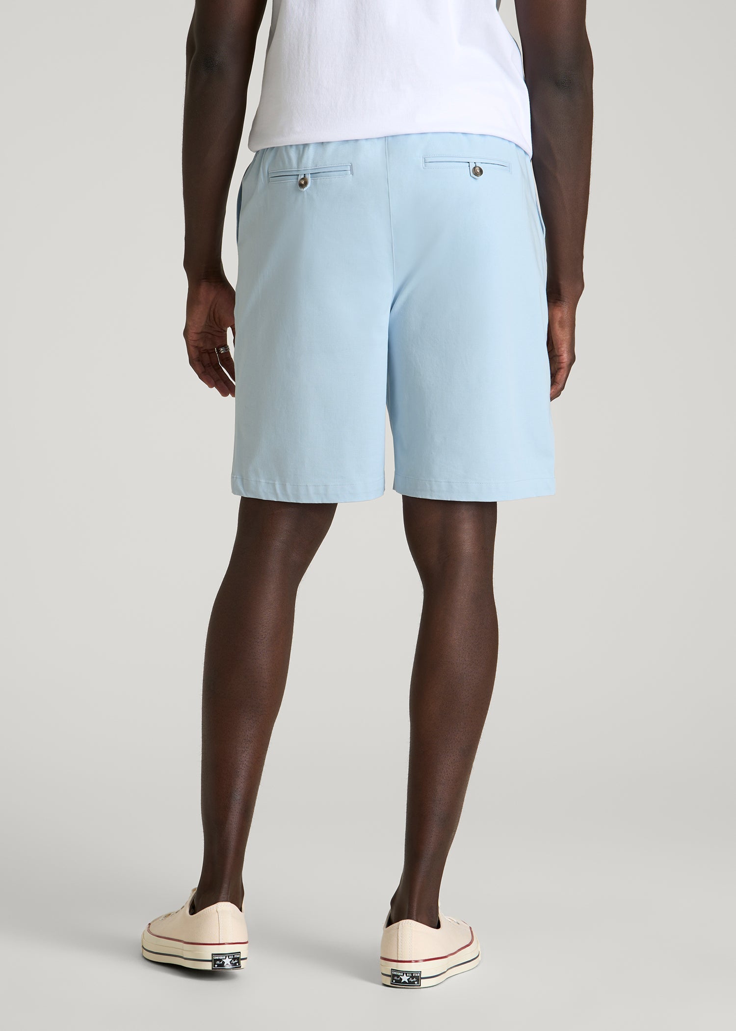 American Tall Men Stretch Commuter Pull-on Short for Tall Men in Ice Blue