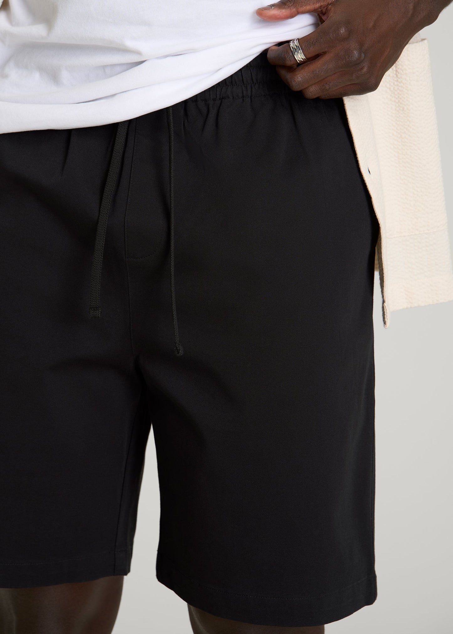 American Tall Men Stretch Commuter Pull-on Short for Tall Men in Black