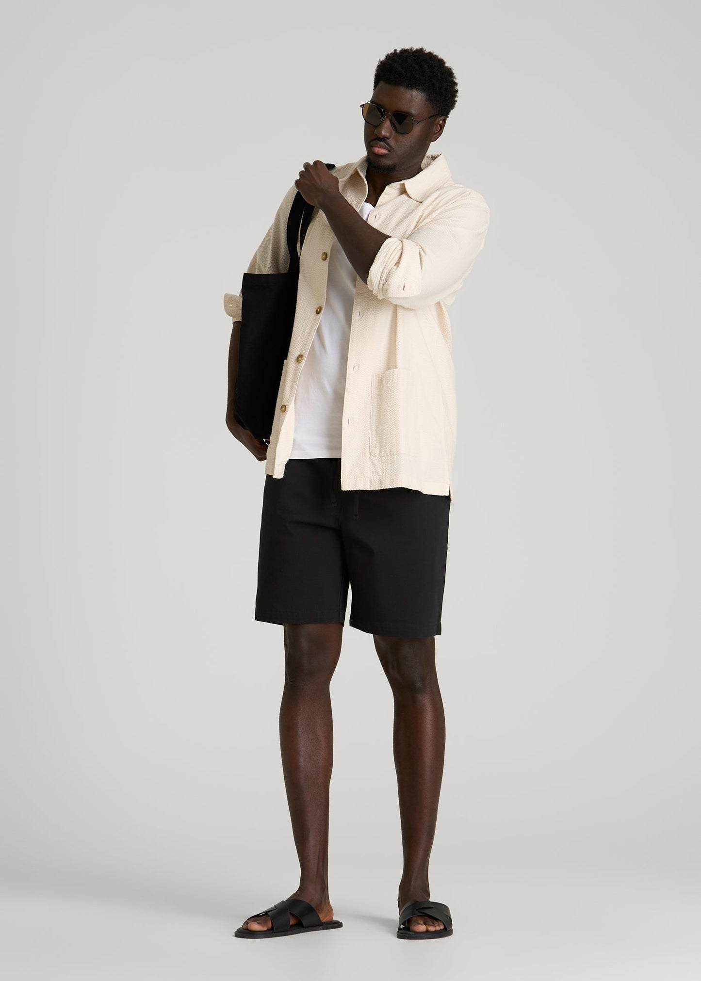American Tall Men Stretch Commuter Pull-on Short for Tall Men in Black