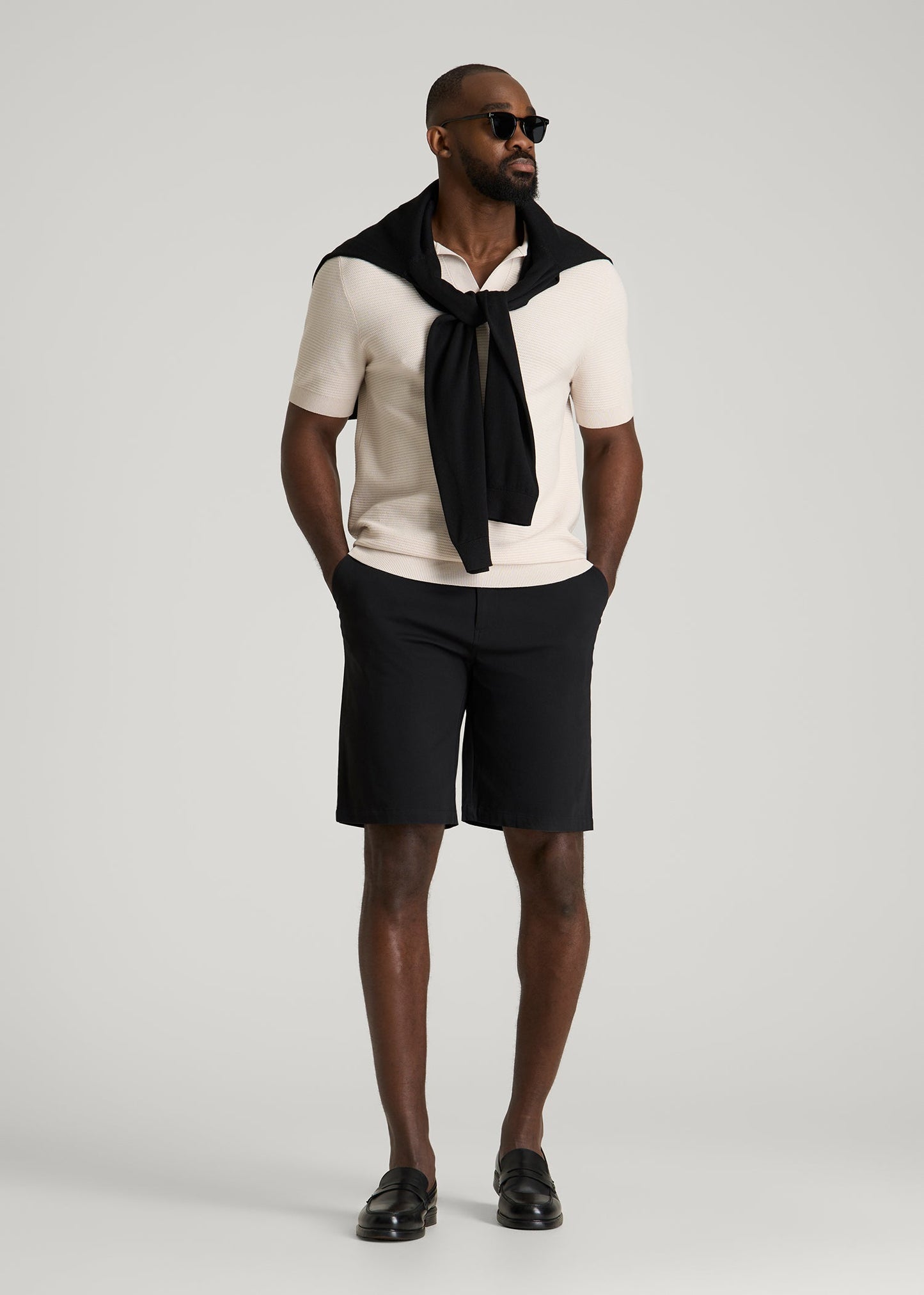 American Tall Men Stretch Commuter Chino Short for Tall Men in Black