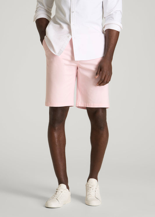 American Tall Men Stretch Commuter Chino Short for Tall Men in Barely Pink