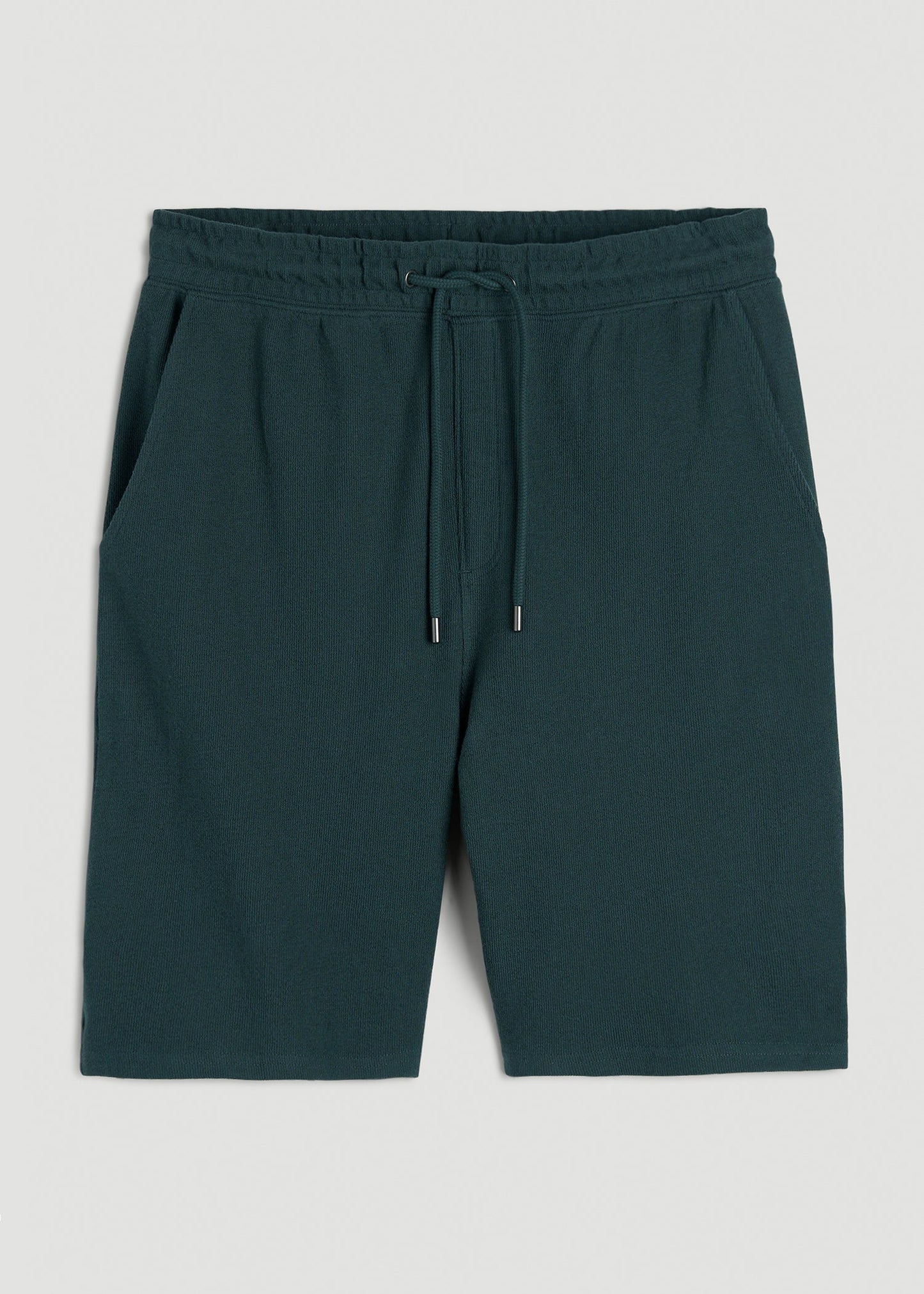 American Tall Men Terry Cotton Pull-On Shorts for Tall Men in Emerald