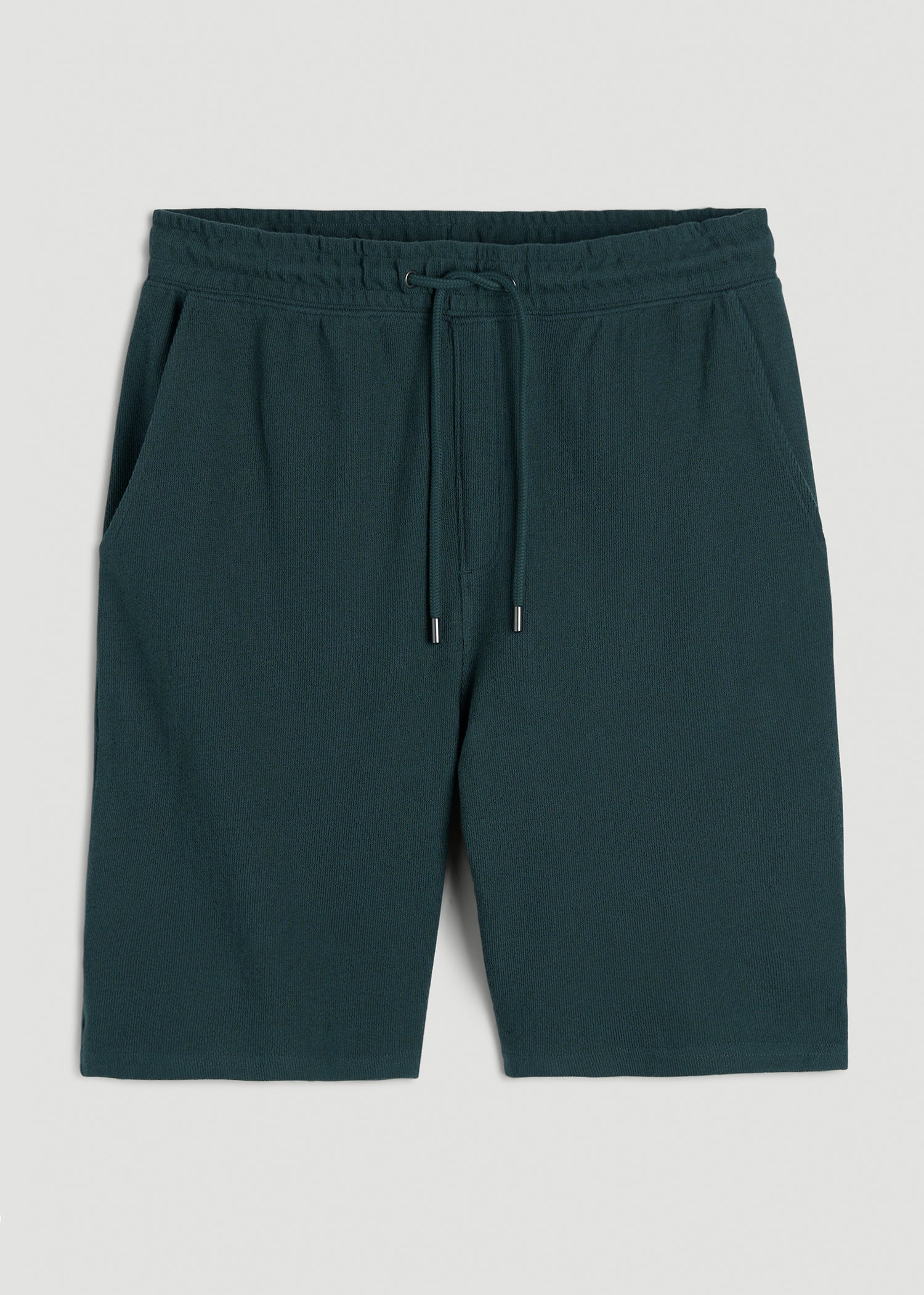 American Tall Men Terry Cotton Pull-On Shorts for Tall Men in Emerald