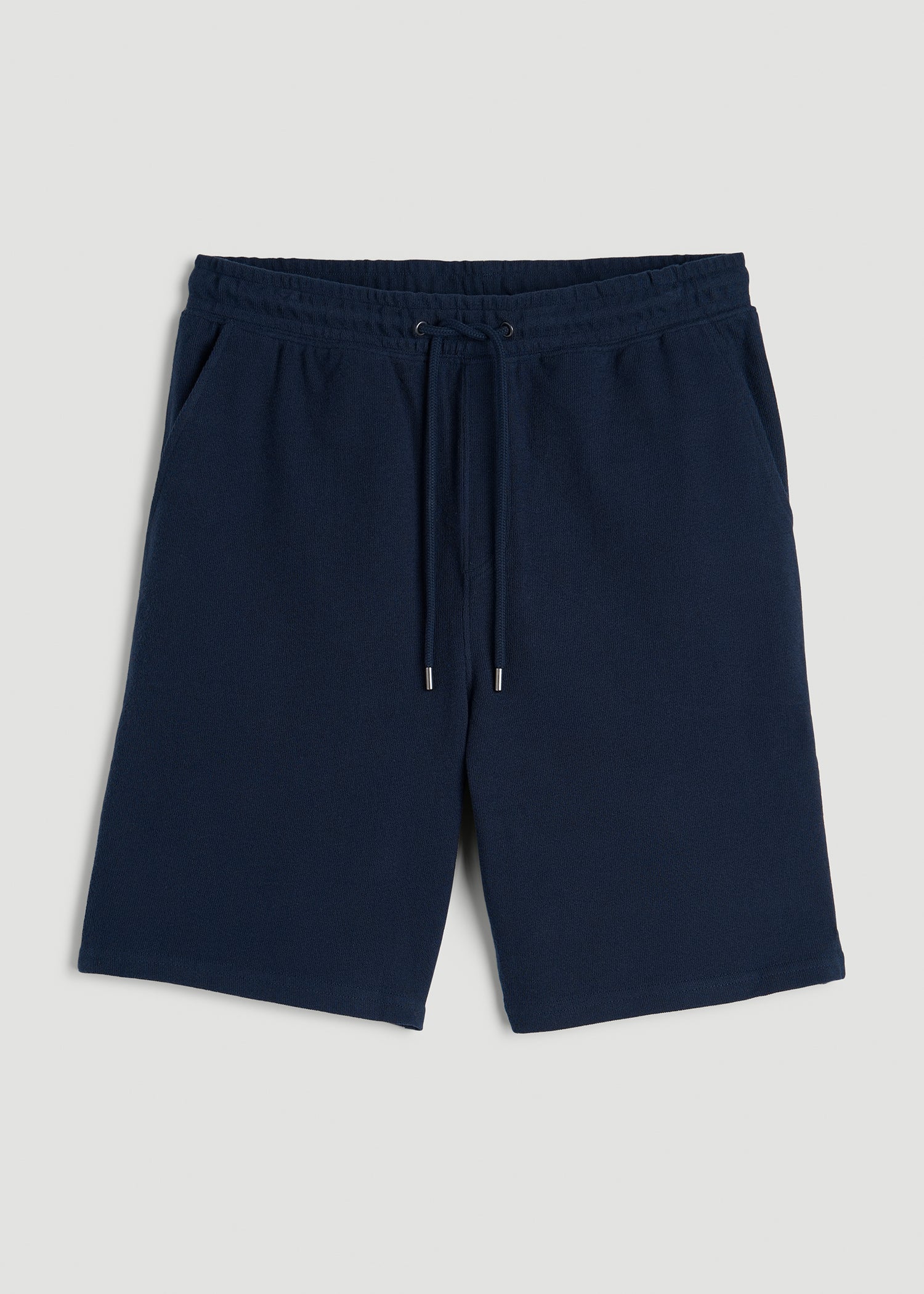 American Tall Men Terry Cotton Pull-On Shorts for Tall Men in Patriot Blue