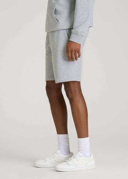 American Tall Men Everyday French Terry Shorts for Tall Men in Grey Mix