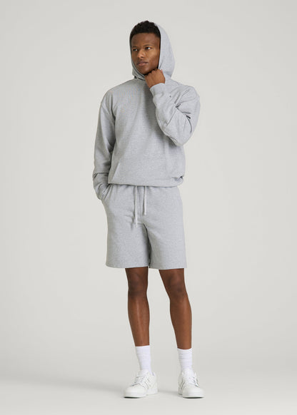 American Tall Men Everyday French Terry Shorts for Tall Men in Grey Mix