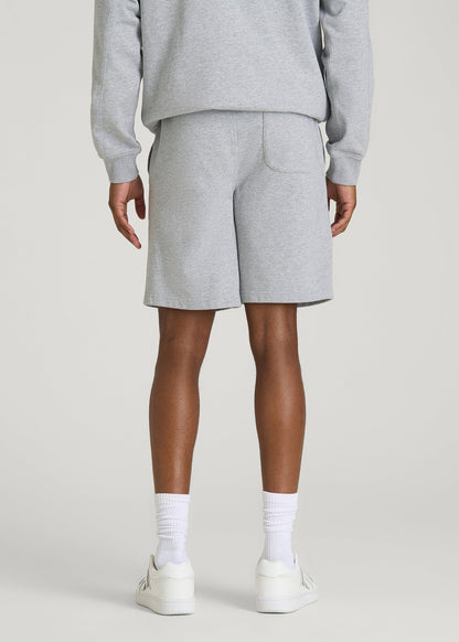 American Tall Men Everyday French Terry Shorts for Tall Men in Grey Mix