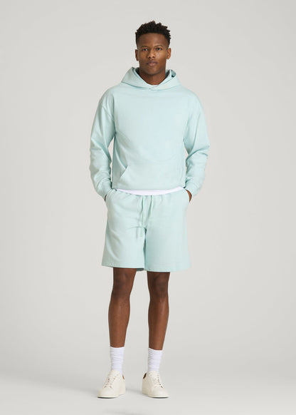 American Tall Men Everyday French Terry Shorts for Tall Men in Opal Blue