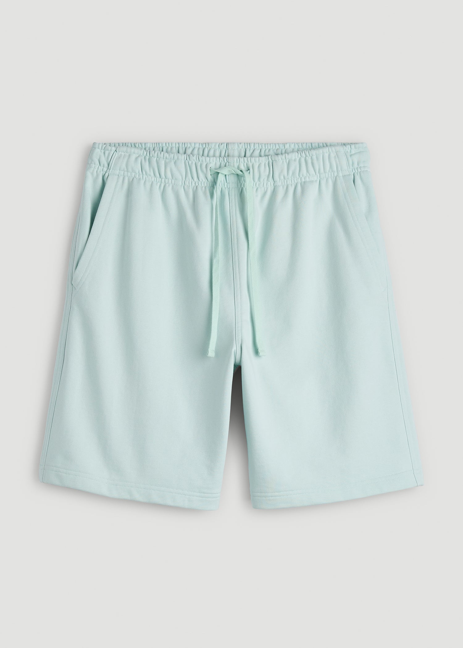American Tall Men Everyday French Terry Shorts for Tall Men in Opal Blue