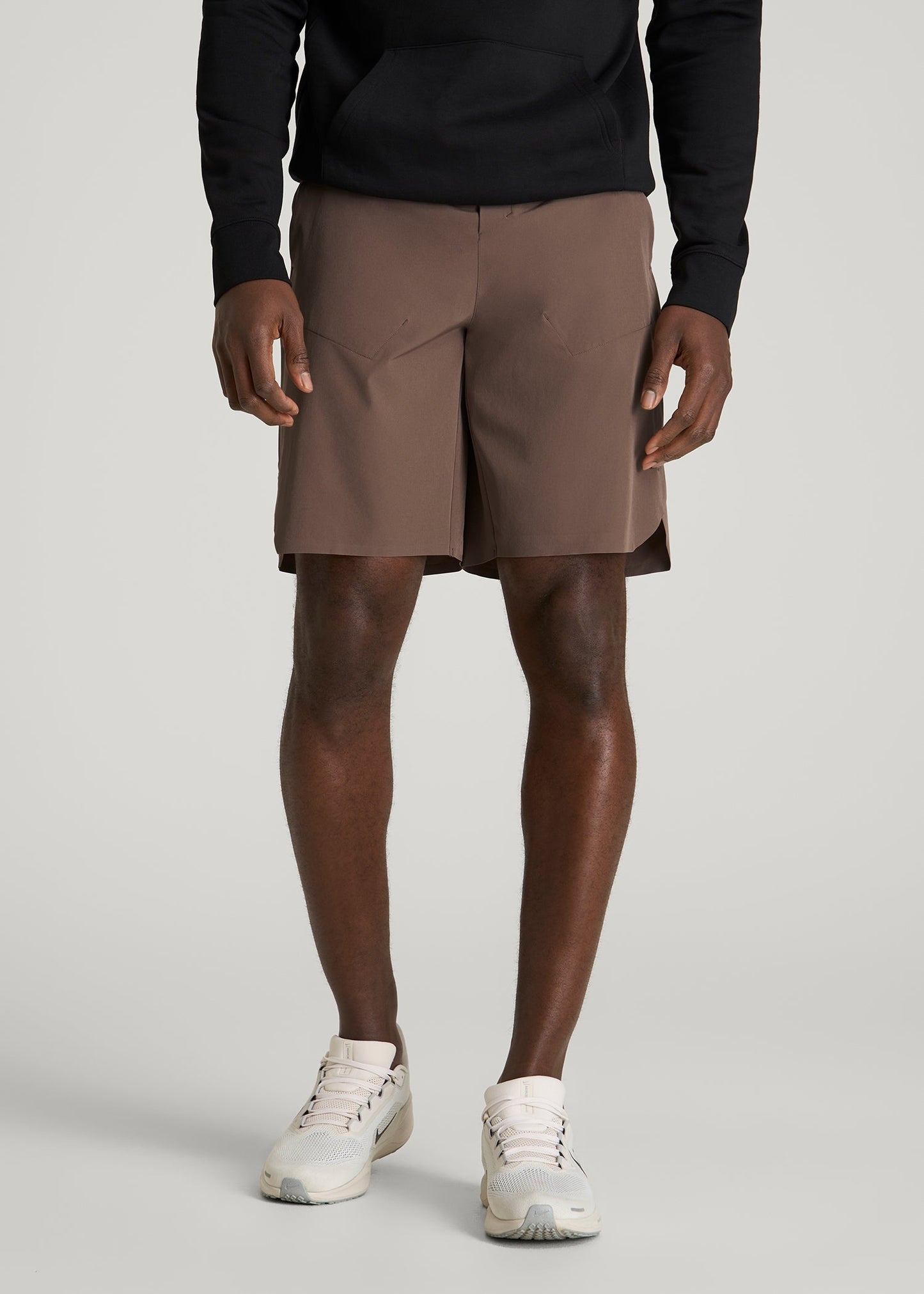 American Tall Men 2-in-1 Featherweight Running Short for Tall Men in Coffee Quartz