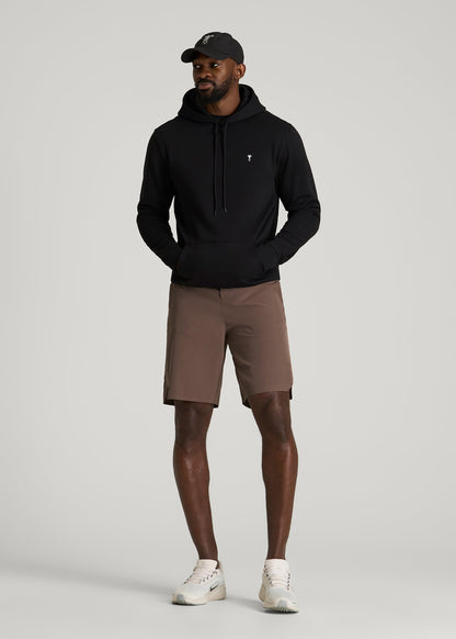 American Tall Men 2-in-1 Featherweight Running Short for Tall Men in Coffee Quartz