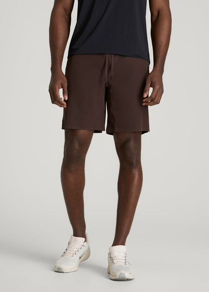 American Tall Men Featherweight Linerless Running Short for Tall Men in Espresso