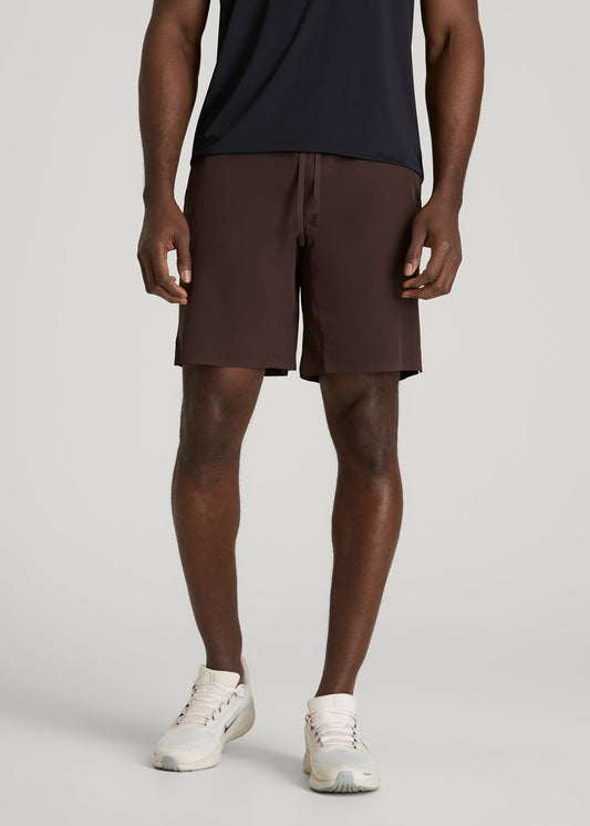American Tall Men Featherweight Linerless Running Short for Tall Men in Espresso