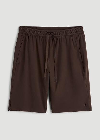 American Tall Men Featherweight Linerless Running Short for Tall Men in Espresso