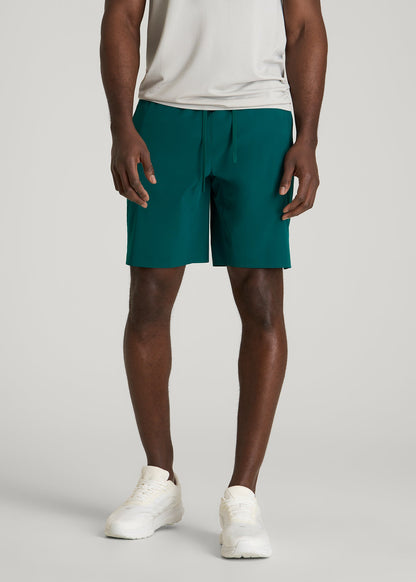 American Tall Men Featherweight Linerless Running Short for Tall Men in Deep Teal