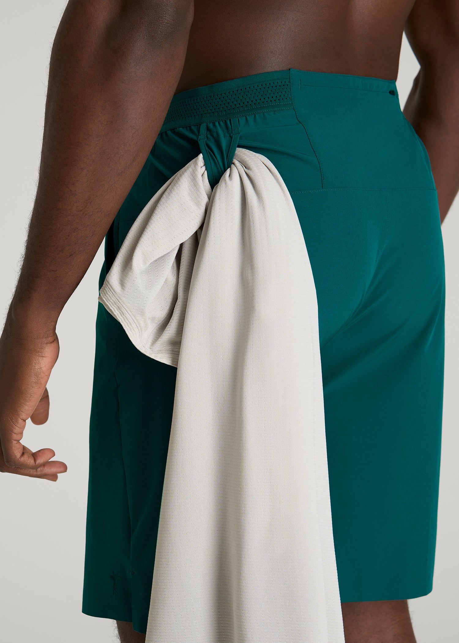 American Tall Men Featherweight Linerless Running Short for Tall Men in Deep Teal