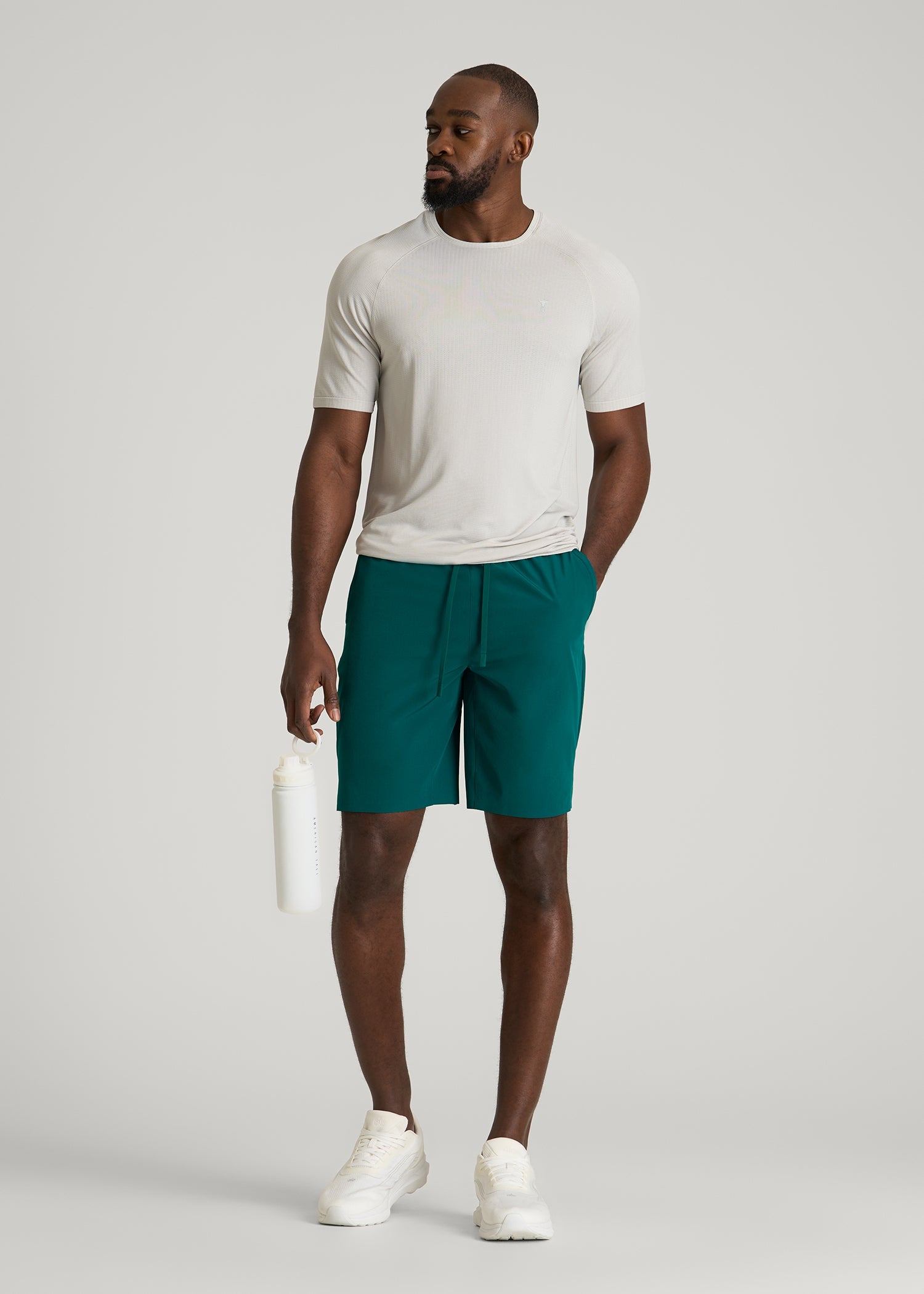 American Tall Men Featherweight Linerless Running Short for Tall Men in Deep Teal