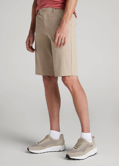 American Tall Men Premium Hybrid Shorts for Tall Men in Clay