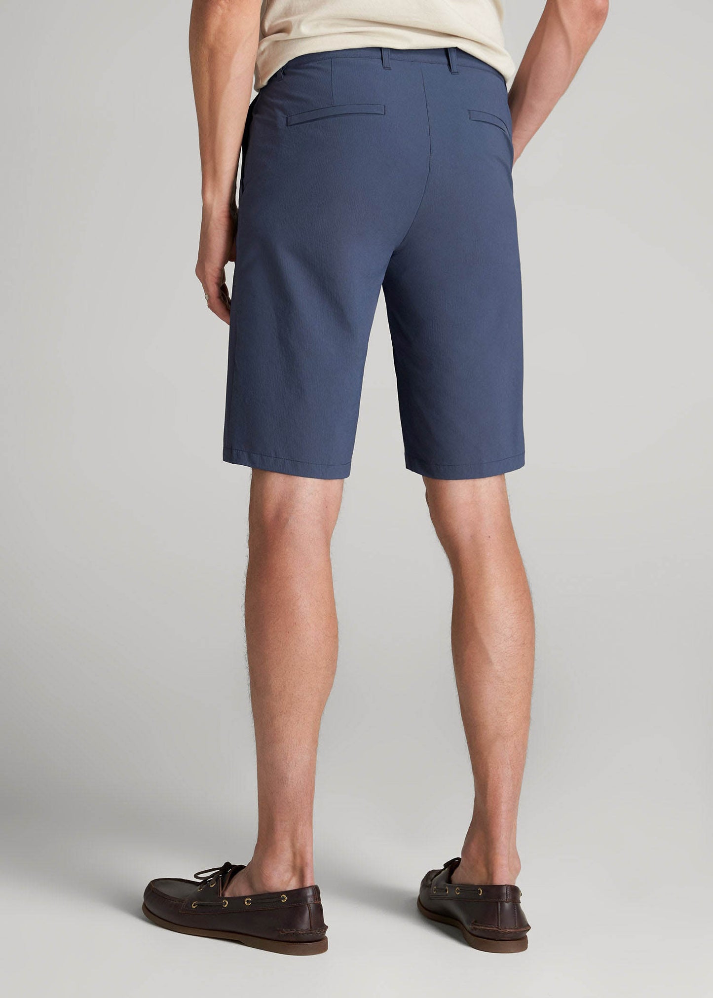 American Tall Men Premium Hybrid Shorts for Tall Men in Smoky Blue