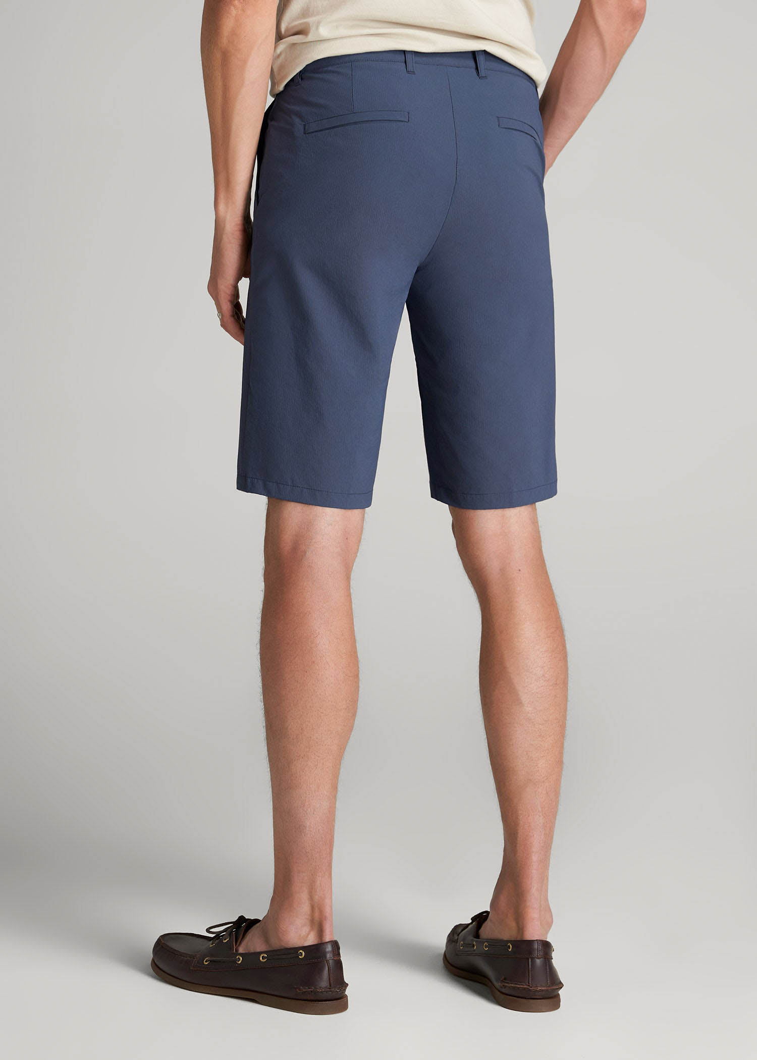 American Tall Men Premium Hybrid Shorts for Tall Men in Smoky Blue