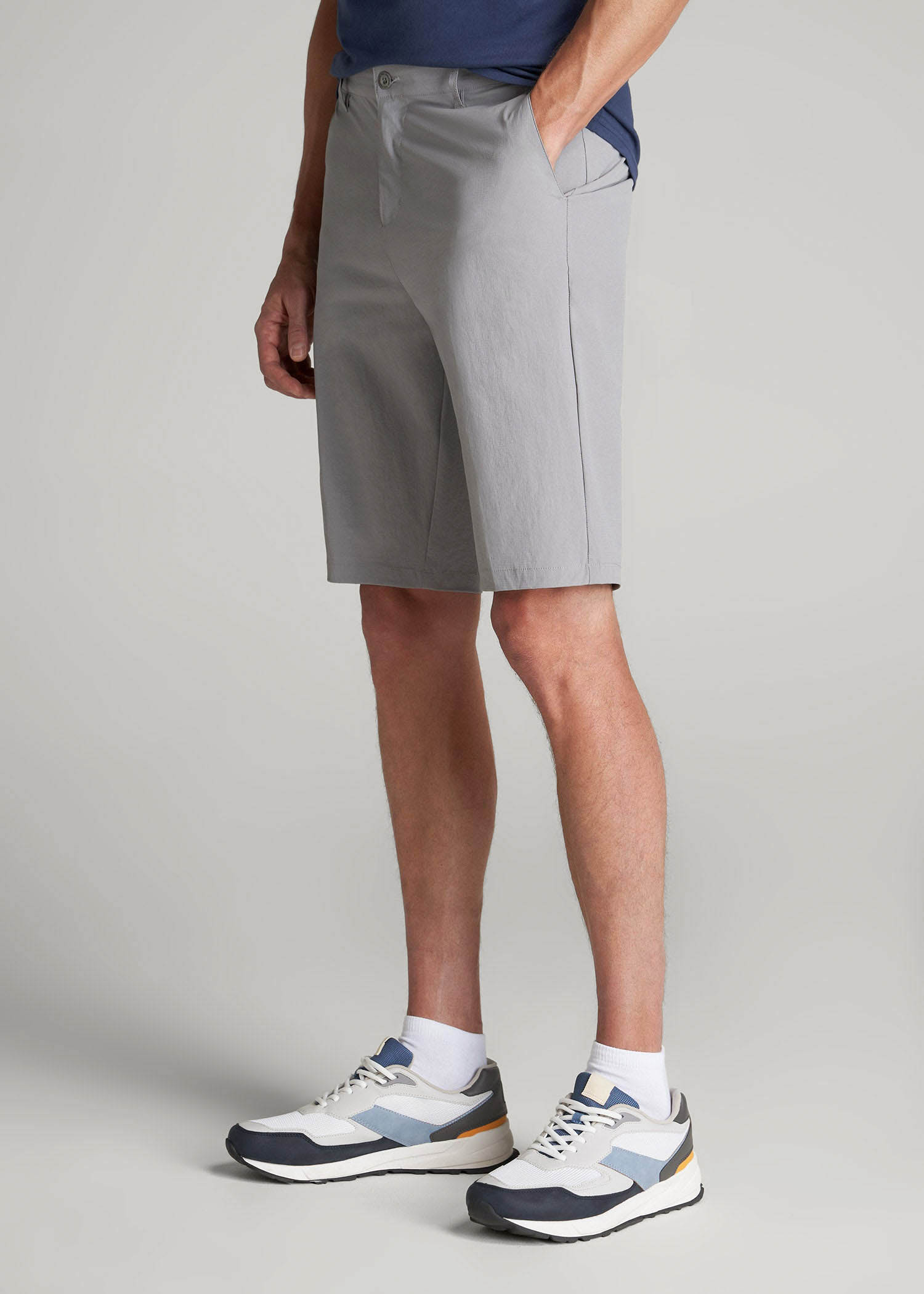 American Tall Men Premium Hybrid Shorts for Tall Men in Night Owl Grey