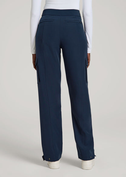 American Tall Men|Women Traveler Cargo Pants for Tall Women in Navy