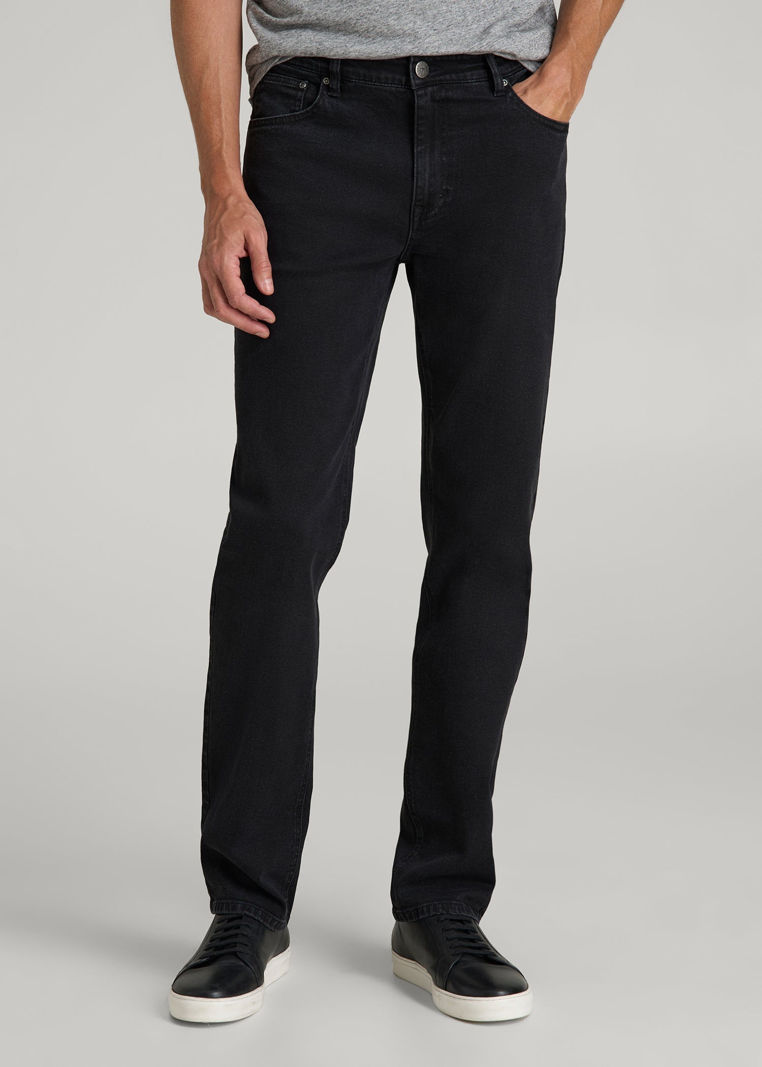 American Tall Men J1 STRAIGHT LEG Jeans for Tall Men in Onyx Black Wash