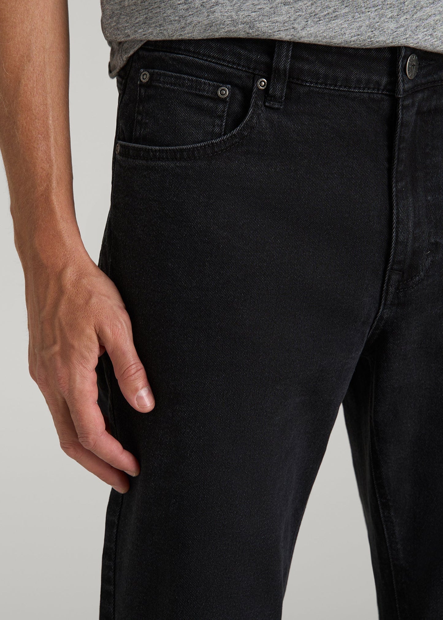 American Tall Men J1 STRAIGHT LEG Jeans for Tall Men in Onyx Black Wash