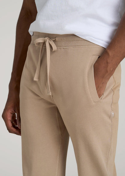 American Tall Men Wearever 2.0 French Terry Joggers for Tall Men in Light Camel