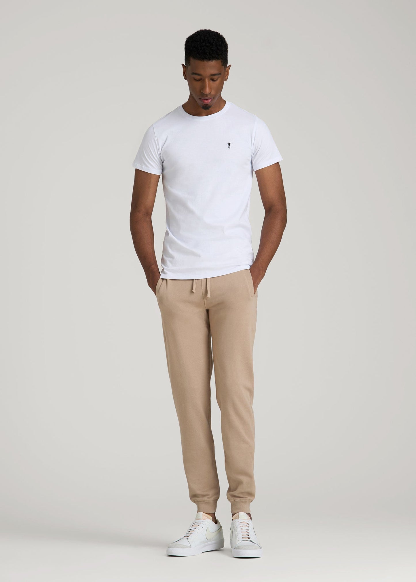 American Tall Men Wearever 2.0 French Terry Joggers for Tall Men in Light Camel