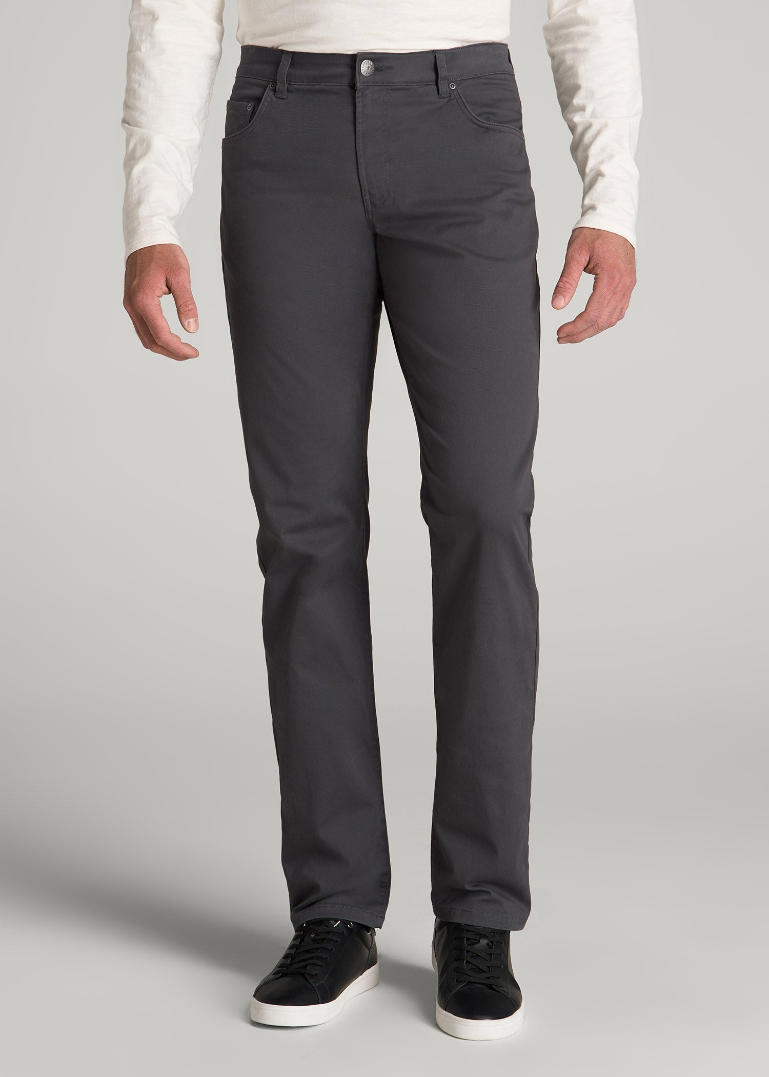 American Tall Men J1 STRAIGHT Leg Five-Pocket Pants for Tall Men in Iron Grey