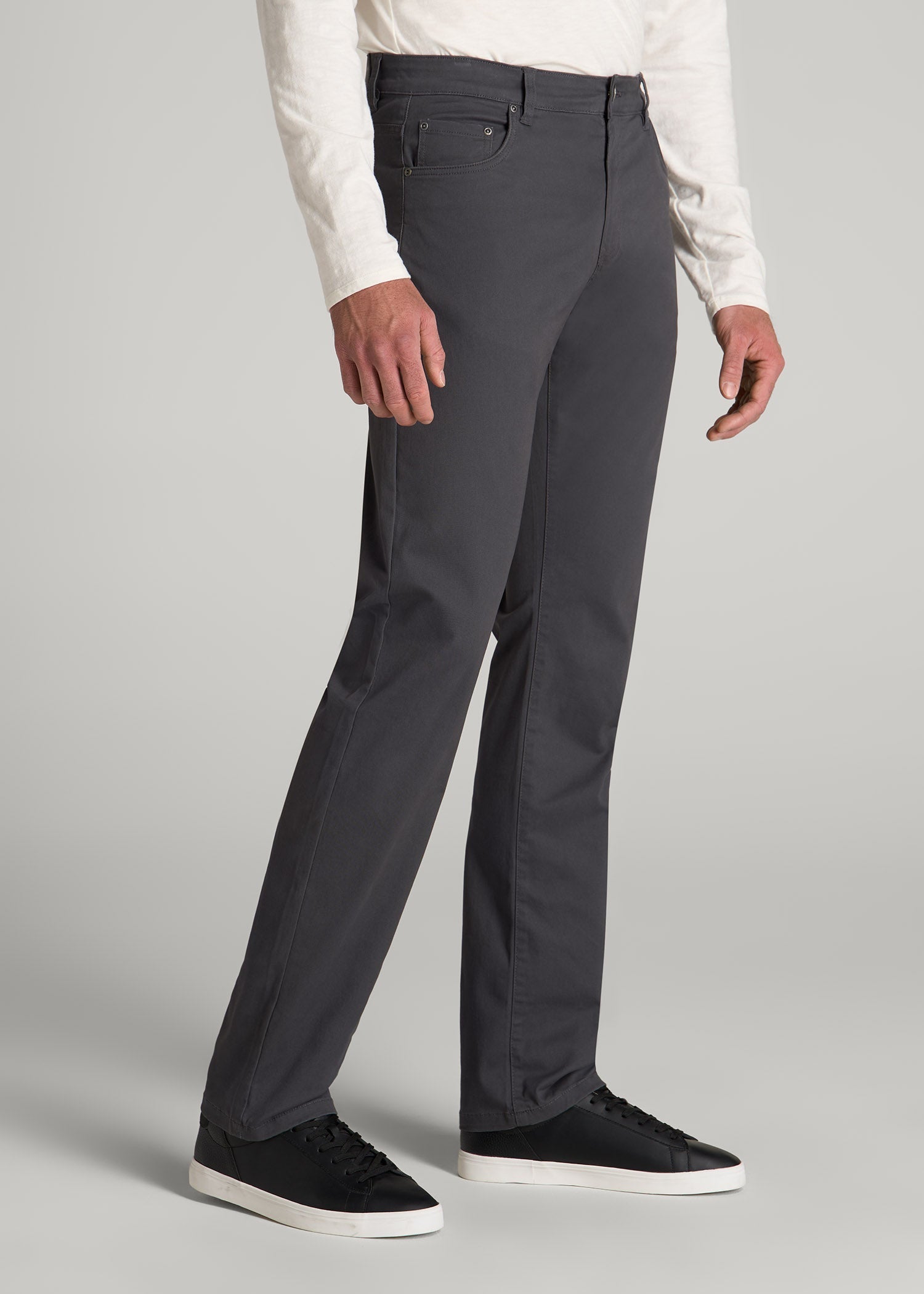 American Tall Men J1 STRAIGHT Leg Five-Pocket Pants for Tall Men in Iron Grey
