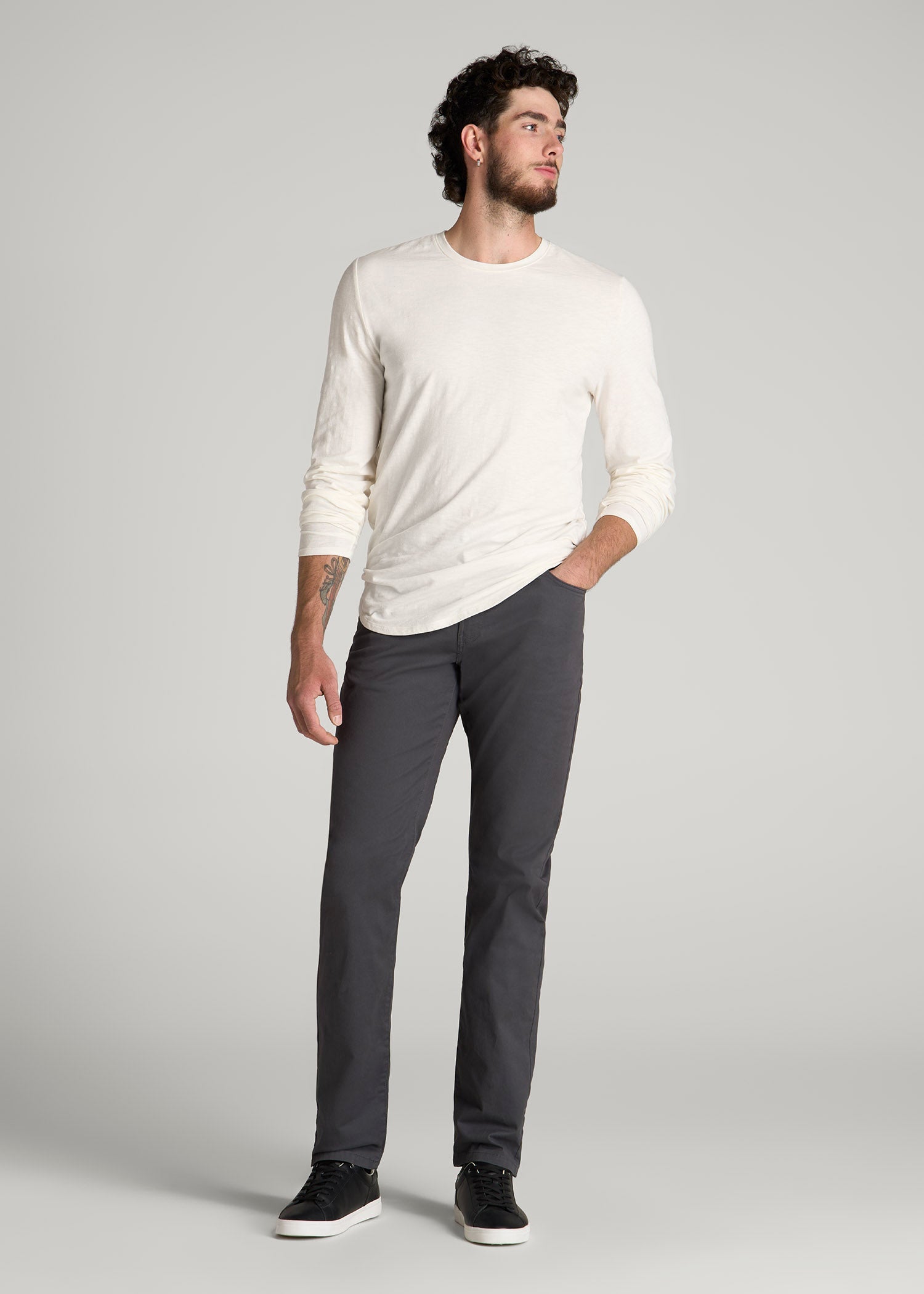 American Tall Men J1 STRAIGHT Leg Five-Pocket Pants for Tall Men in Iron Grey
