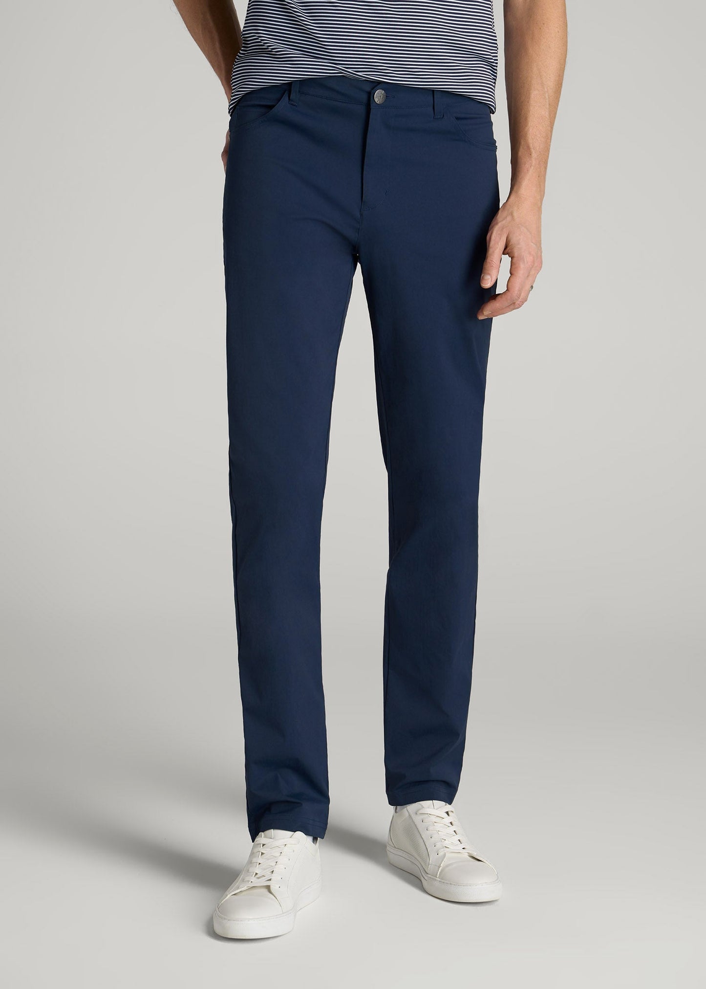 American Tall Men TAPERED-FIT Traveler Pants for Tall Men in Marine Navy
